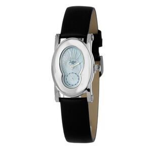 JUSTINA Elegant Leather Dress Watch with Classic Design Women Black Watches